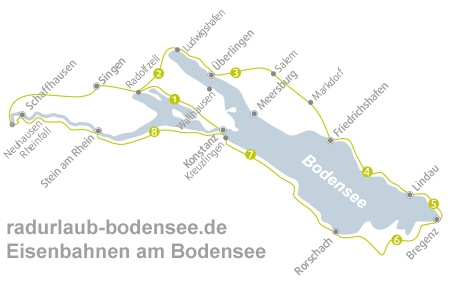 Bahnen am Bodensee - Karte